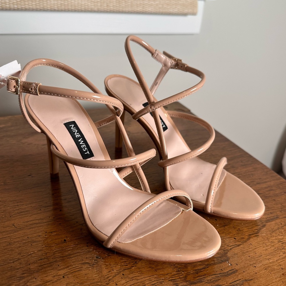Nine West Patent leather strappy heels